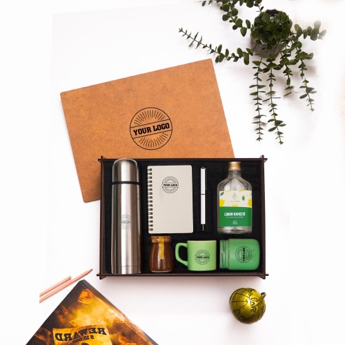 Ahşap Kutulu Hediye Seti 3626-9